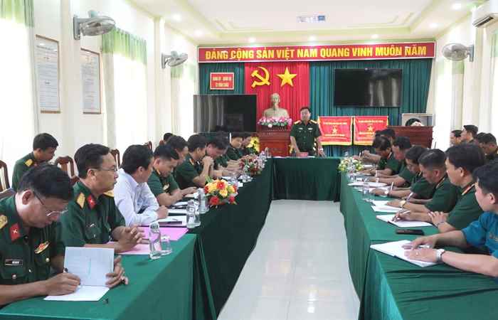 Vĩnh Châu: Quân khu 9 kiểm tra tại Đảng ủy quân sự Thị xã  