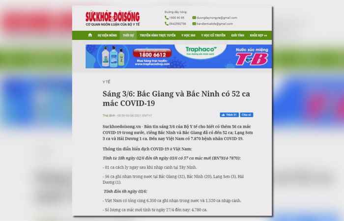 Bản tin chung tay phòng, chống dịch Covid - 19 (03-06-2021)