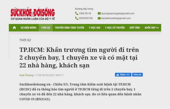 Bản tin chung tay phòng chống dịch covid-19 (10-05-2021)