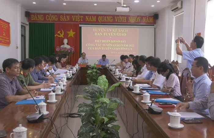 Ban Tuyên giáo Tỉnh ủy Sóc Trăng khảo sát công tác Tuyên giáo tại huyện Kế Sách