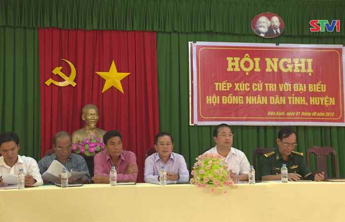 Chủ tịch UBND tỉnh Sóc Trăng cùng đại biểu HĐND tỉnh tiếp xúc cử tri tại xã Viên Bình và Liêu Tú, huyện Trần Đề