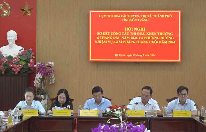 Cụm thi đua các huyện, thị xã, thành phố tỉnh Sóc Trăng Sơ kết phong trào thi đua 6 tháng đầu năm 2024