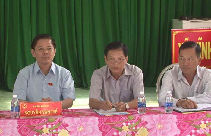 Đại biểu Quốc hội tiếp xúc cử tri xã Vĩnh Thành huyện Thạnh Trị