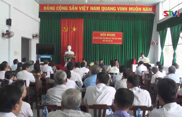 Đại biểu Quốc hội tỉnh Sóc Trăng tiếp xúc cử tri thị trấn Châu Thành