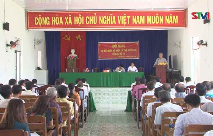 Đại biểu Quốc hội tỉnh Sóc Trăng tiếp xúc cử tri xã Vĩnh Hiệp, thị xã Vĩnh Châu.