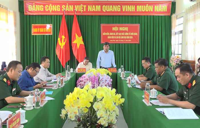 Đảng ủy Quân sự Long Phú kiểm điểm tập thể, cá nhân năm 2024