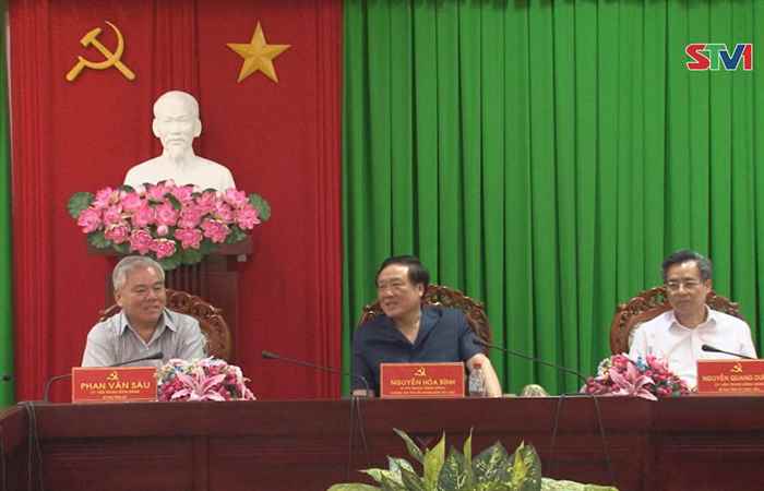 Đoàn công tác của Tòa án Nhân dân tối cao làm việc tại Sóc Trăng