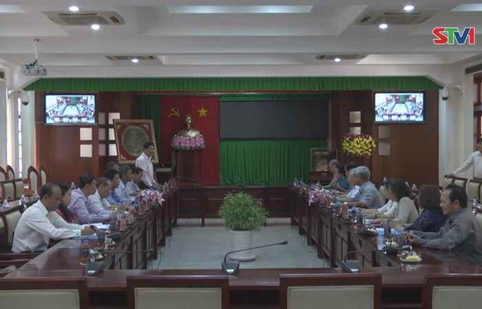 Đoàn công tác của Trung ương Hội hữu nghị Việt Nam - Campuchia làm việc tại Sóc Trăng