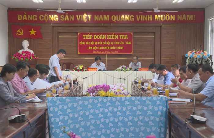 Sở Nội vụ tỉnh Sóc Trăng làm việc tại huyện Châu Thành