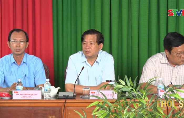 Đoàn công tác Tỉnh ủy Sóc Trăng làm việc với Ban Thường vụ Huyện ủy Cù Lao Dung 