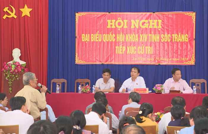Đoàn đại biểu quốc hội tiếp xúc cử tri xã An Hiệp huyện Châu Thành