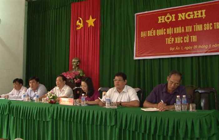 Đoàn ĐBQH Sóc Trăng tiếp xúc cử tri xã Đại Ân 1,huyện Cù Lao Dung