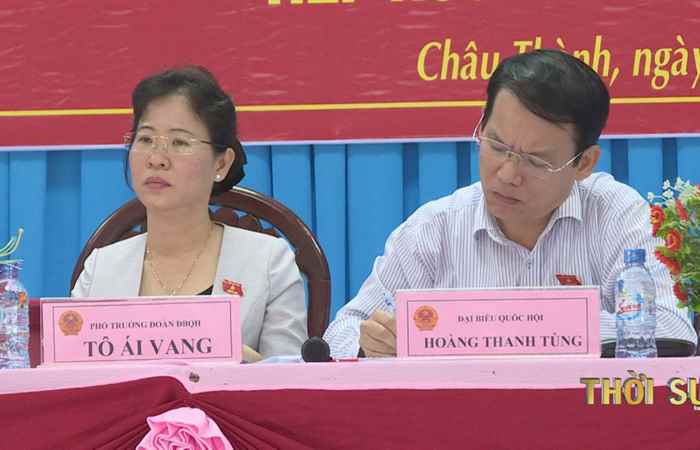 Đoàn ĐBQH tỉnh Sóc Trăng tiếp xúc cử tri huyện Châu Thành
