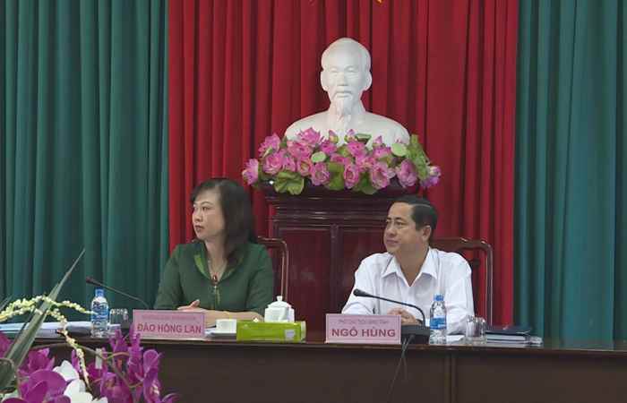 Đoàn kiểm tra của Bộ Lao động - Thương binh và Xã hội làm việc với UBND tỉnh Sóc Trăng  