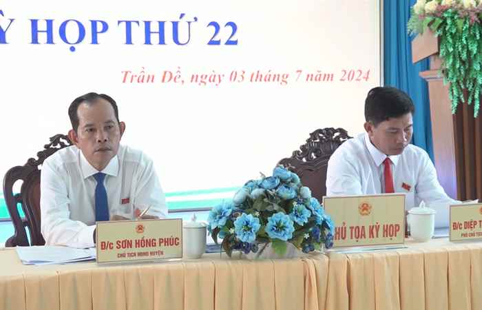 HĐND huyện Trần Đề tổ chức kỳ họp giữa năm 2024
