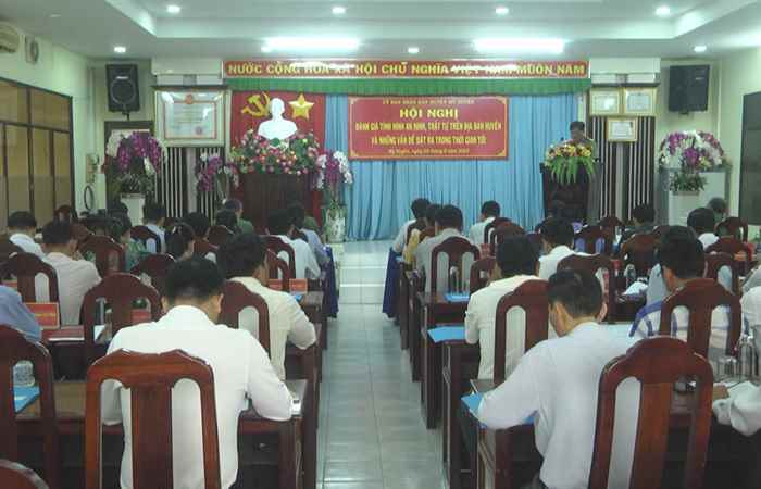 Mỹ Xuyên: Đánh giá tình hình an ninh trật tự 8 tháng của năm 2023