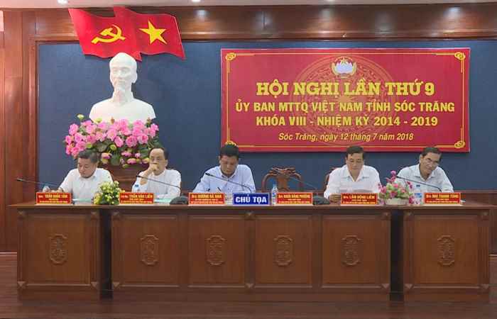 Hội nghị lần thứ 9, Ủy ban MTTQ Việt Nam tỉnh Sóc Trăng khóa VIII – nhiệm kỳ 2014 - 2018 