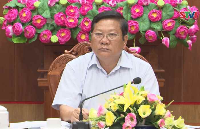 Họp bàn kế hoạch bảo vệ thi công dự án đường dây 220kv Trung tâm Điện Lực Long Phú- Sóc Trăng, đoạn đi qua huyện Trần Đề