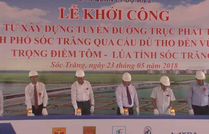 Khởi công tuyến đường từ Thành phố Sóc Trăng đến vùng trọng điểm tôm lúa