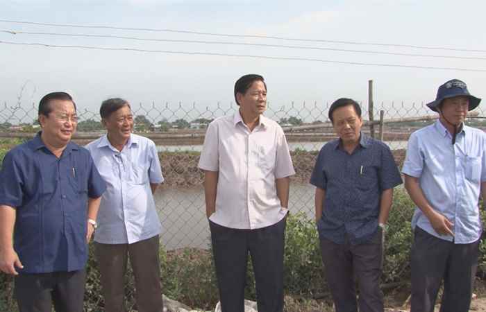 Lãnh đạo tỉnh Sóc Trăng khảo sát vùng nuôi tôm công ty cổ phần thực phẩm Sao Ta