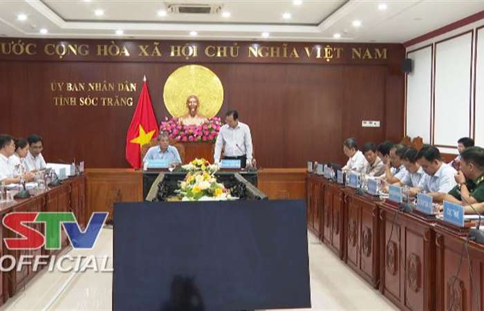 Lãnh đạo UBND tỉnh Sóc Trăng nghe báo cáo Dự án nạo vét luồng hàng hải Trần Đề