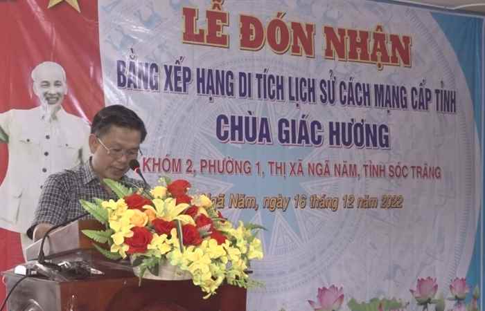 Ngã Năm: Chùa Giáp Hương đón nhận bằng xếp hạng di tích lịch sử Cách mạng cấp tỉnh