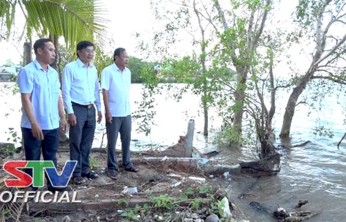 Long Phú: Sạt lở hơn 20m bờ sông tại vàm Đại Ngãi