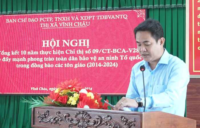 Vĩnh Châu: Tổng kết 10 năm Phong trào toàn dân bảo vệ an ninh Tổ quốc