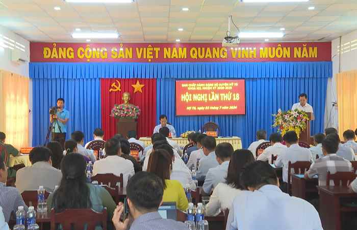 Mỹ Tú: Hội nghị BCH Đảng bộ lần thứ 18 