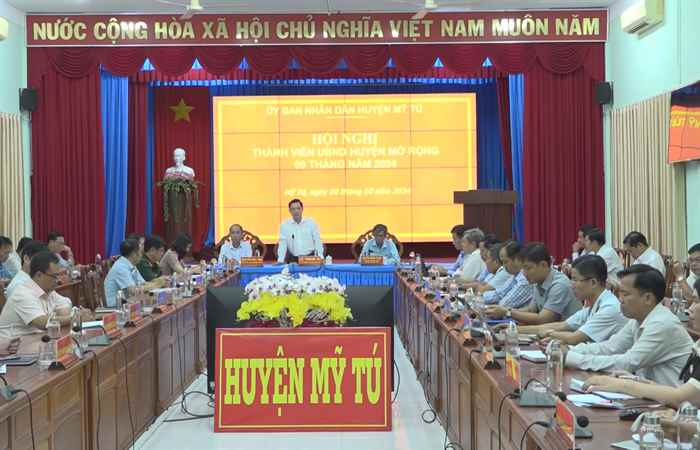 Mỹ Tú Sơ kết tình hình Kinh tế xã hội 9 tháng đầu năm 2024