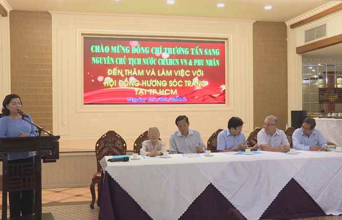 Nguyên chủ tịch nước Trương Tấn Sang làm việc với Hội đồng hương ST tại TP HCM