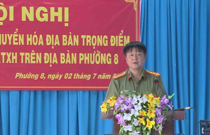 Sơ kết công tác chuyển hóa địa bàn trọng điểm phức tạp tại Phường 8, thành phố Sóc Trăng