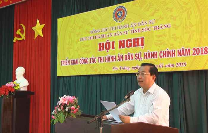 Sóc Trăng:  hội nghị triển khai công tác thi hành án dân sự, hành chính năm 2018