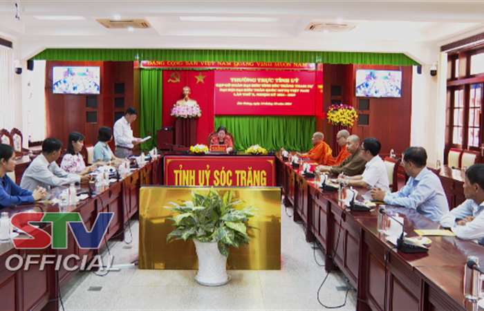 Thường trực Tỉnh ủy Sóc Trăng gặp gỡ Đoàn Đại biểu tỉnh tham dự Đại hội Đại biểu toàn quốc MTTQ Việt Nam lần thứ X