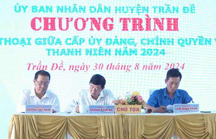 Trần Đề: Cấp ủy Đảng, Chính quyền đối thoại với Thanh niên