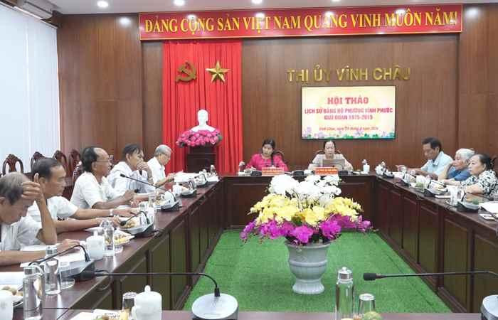 Vĩnh Châu: Hội thảo đóng góp Dự thảo lịch sử Đảng bộ phường Vĩnh Phước
