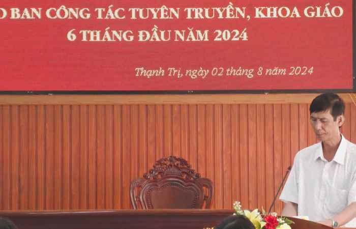 Thạnh Trị: Ban Tuyên giáo giao ban công tác tuyên truyền, khoa giáo