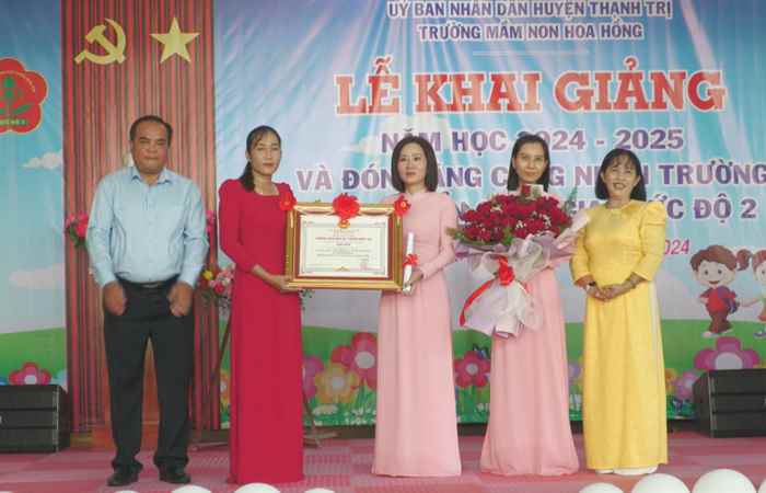 Thạnh Trị: Trường Mầm non Hoa Hồng đạt chuẩn Quốc gia mức độ 2
