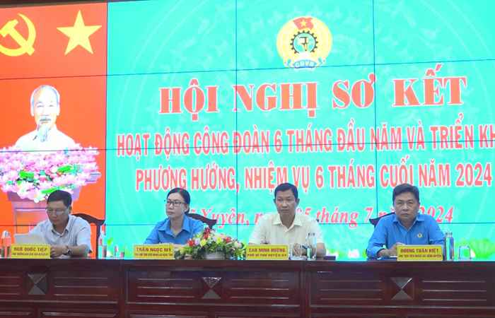 Liên đoàn Lao động huyện Mỹ Xuyên sơ kết 6 tháng đầu năm 2024