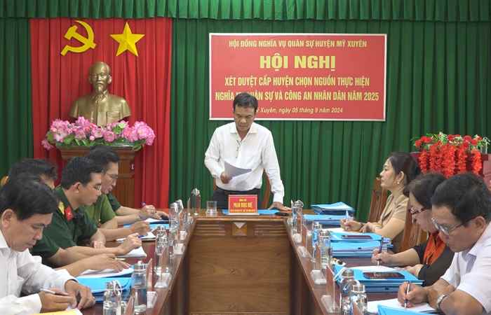 Mỹ Xuyên: Xét duyệt nghĩa vụ Quân sự lần 1 năm 2025