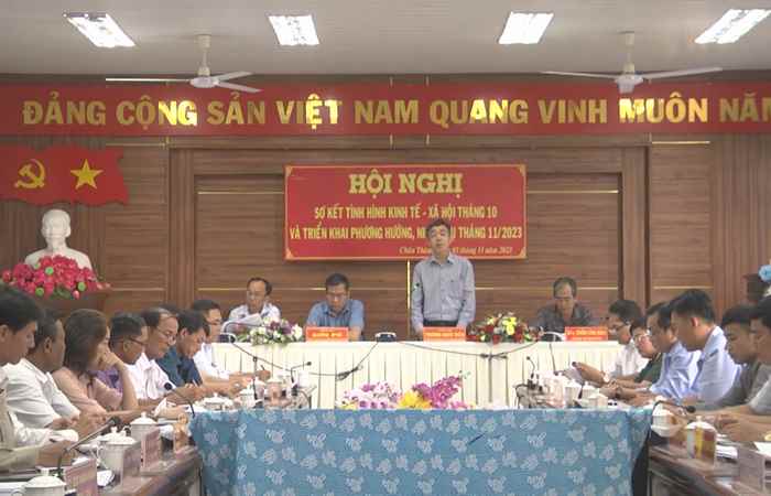 Châu Thành sơ kết tình hình kinh tế xã hội tháng 10 năm 2023