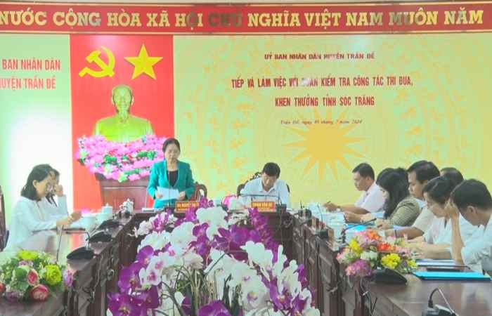 Sóc Trăng: Sở Nội vụ kiểm tra công tác thi đua khen thưởng tại huyện Trần Đề