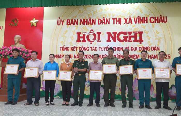  Vĩnh Châu tổng kết công tác tuyển chọn gọi công dân nhập ngũ năm 2024
