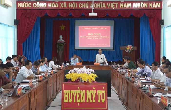 UBND huyện Mỹ Tú đánh giá tình hình kinh tế - xã hội tháng 8