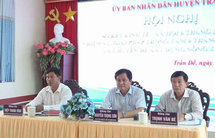 Trần Đề: UBND huyện Sơ kết 6 tháng đầu năm 2024
