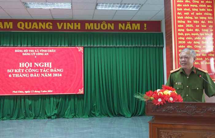 Vĩnh Cháu: Đảng ủy Công an Sơ kết 6 tháng đầu năm 2024