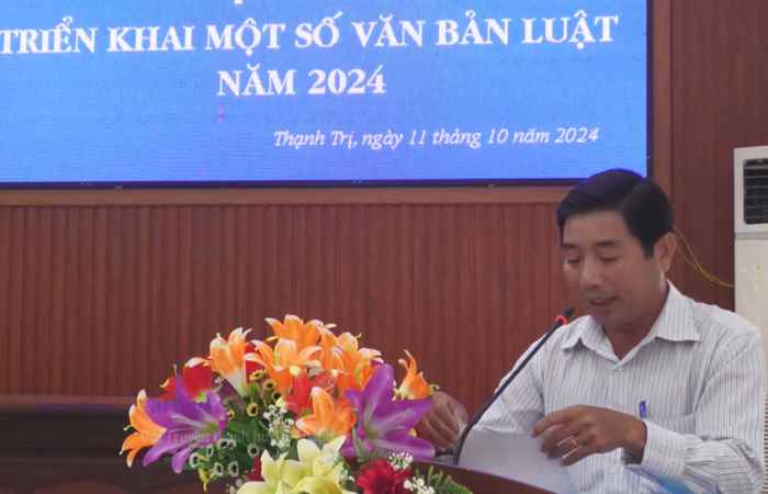 Thạnh Trị: Triển khai văn bản Luật