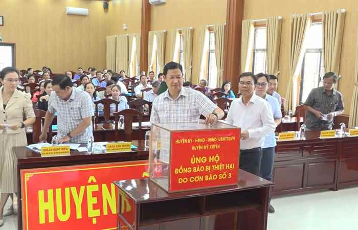 Huyện Mỹ Xuyên phát động ủng hộ đồng bào bị thiệt hại do Bão số 3  