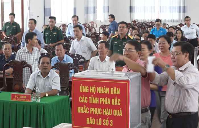 Vĩnh Châu: Phát động ủng hộ đồng bào các tỉnh phía Bắc bị ảnh hưởng do Bão số 3