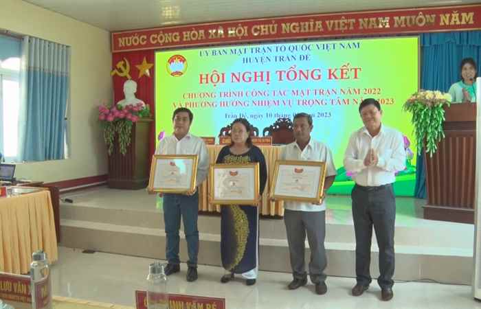 Uỷ ban MTTQ Việt Nam huyện Trần Đề tổng kết năm 2022